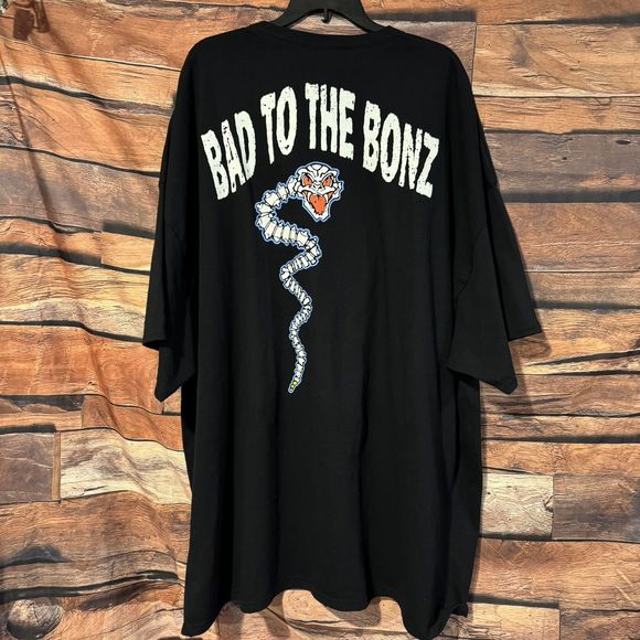 WWE Stone Cold Steve Austin T-Shirt 5X SS Black Bad To The Bonz DS Skeleton - Picture 4 of 7